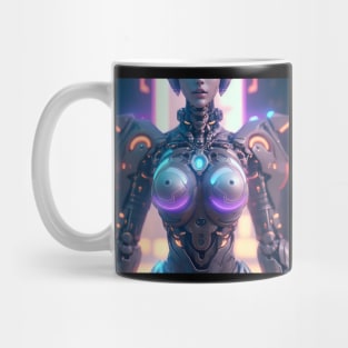 Cyberpunk Cyborg Female Torso Mug